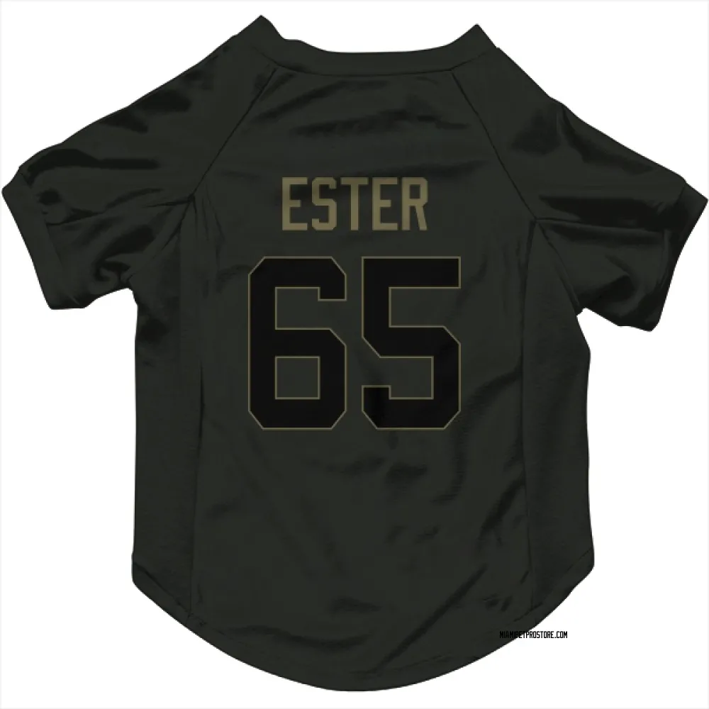 Miami Dolphins James Ester Black Service Pet Jersey for Dog & Cat