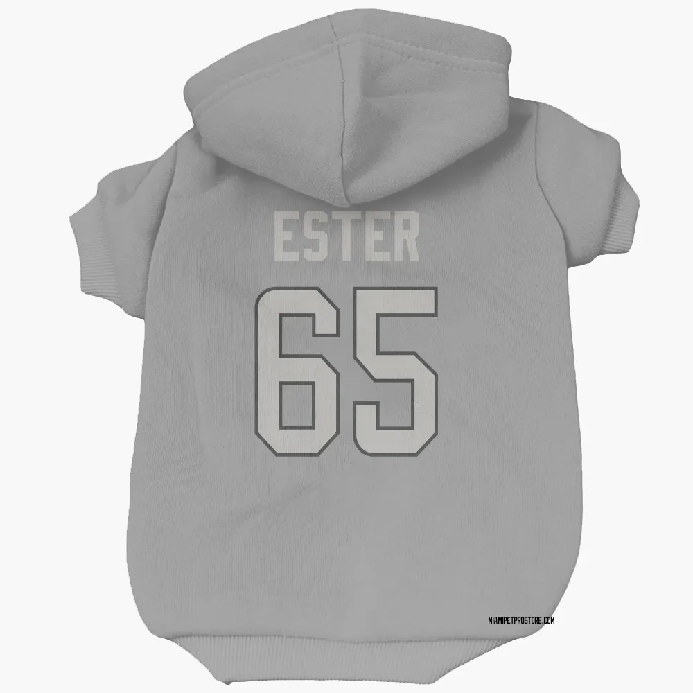 Miami Dolphins James Ester Charcoal Pet Hoodie for Dog & Cat