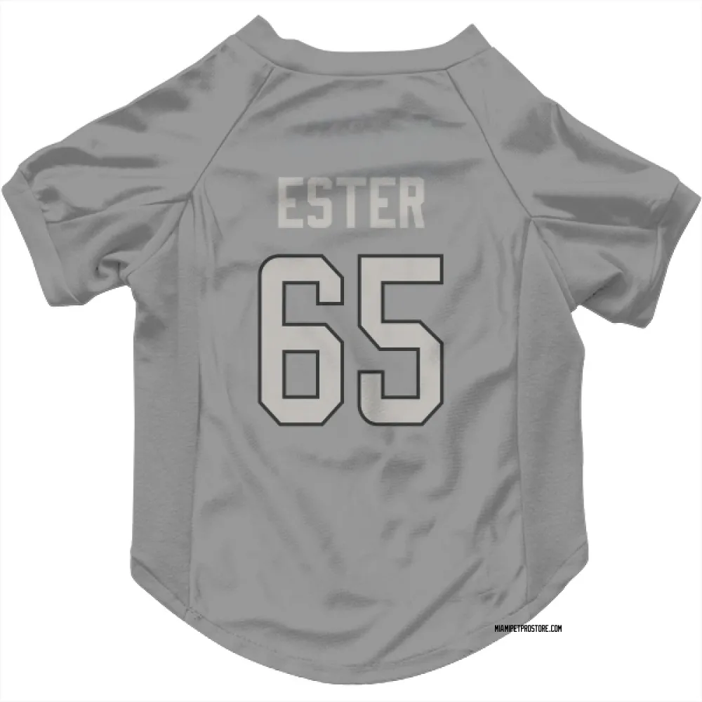 Miami Dolphins James Ester Charcoal Pet Jersey for Dog & Cat