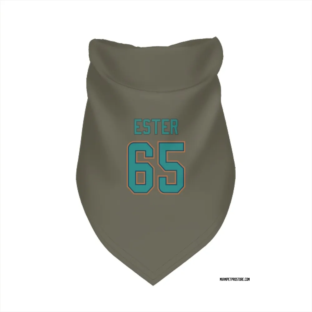 Miami Dolphins James Ester Olive Pet Bandana for Dog & Cat