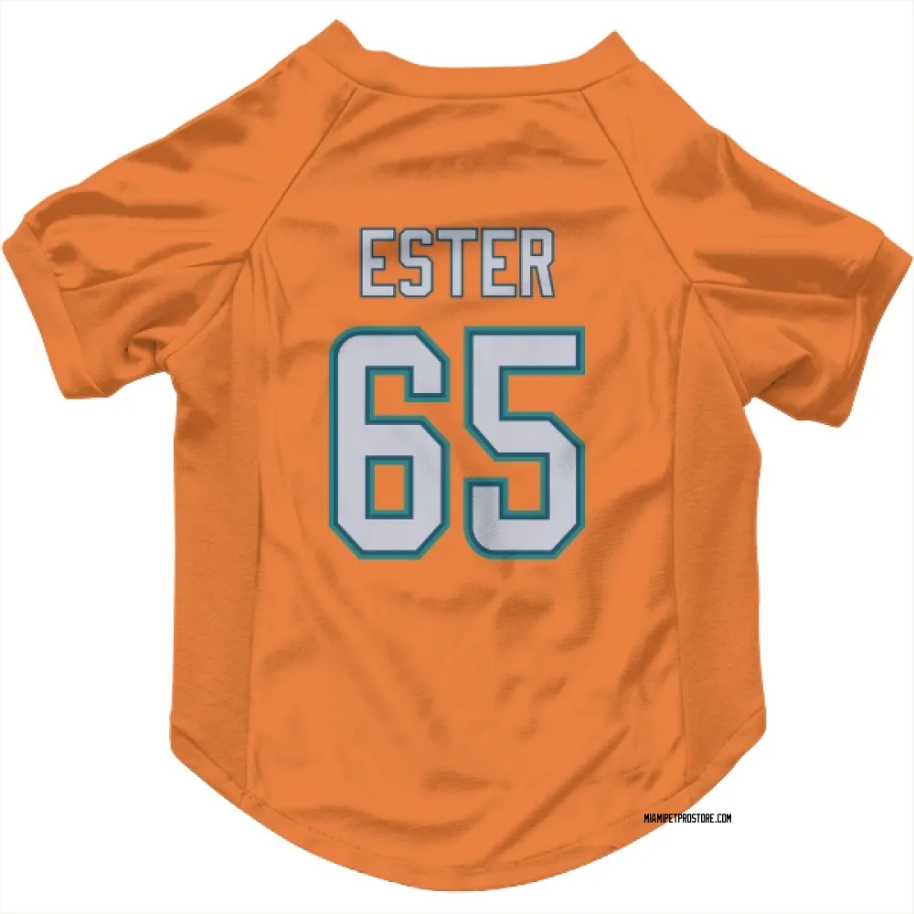 Miami Dolphins James Ester Orange Pet Jersey for Dog & Cat