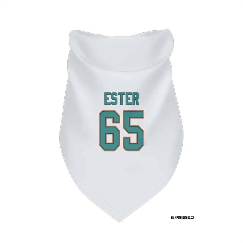 Miami Dolphins James Ester White Pet Bandana for Dog & Cat