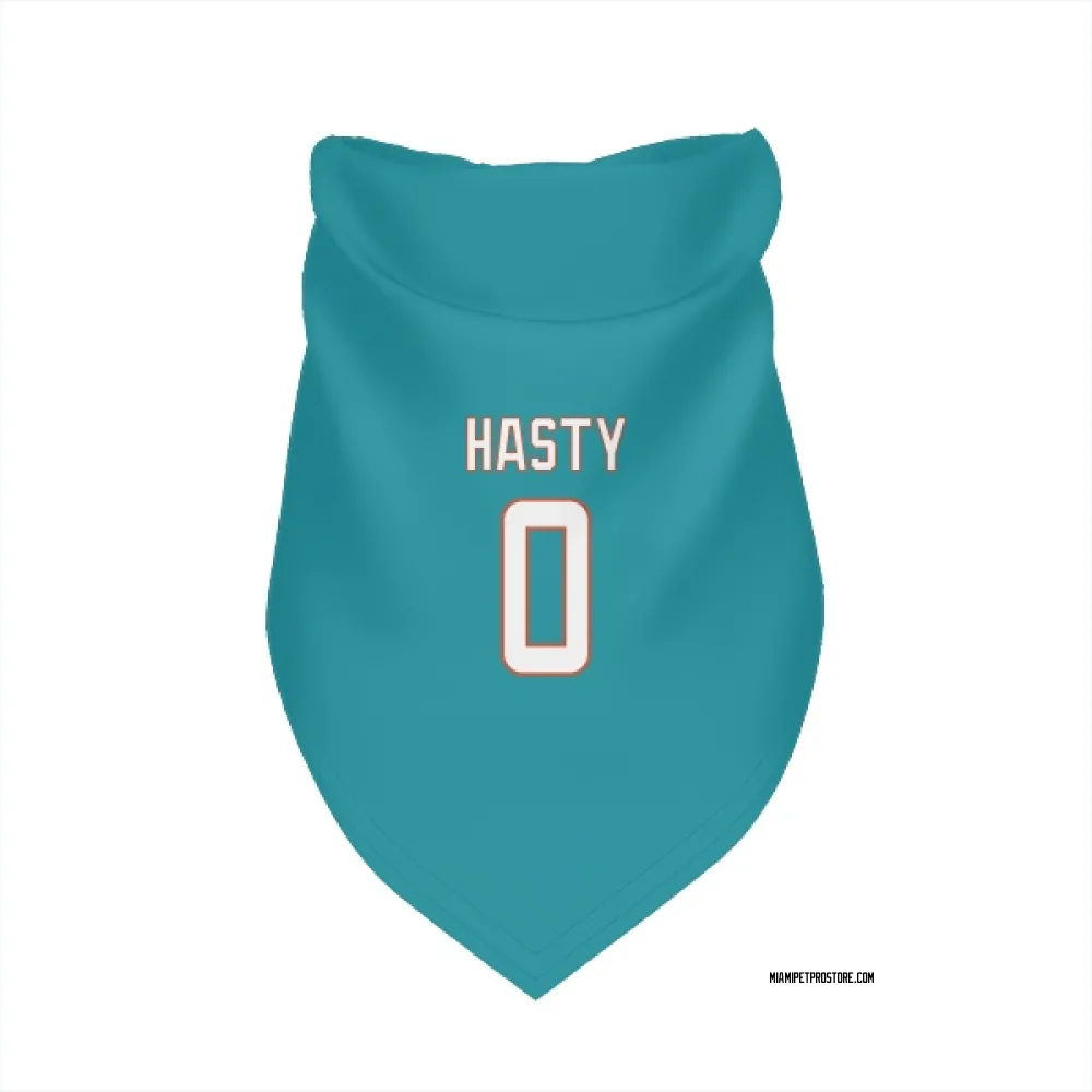 Miami Dolphins JaMycal Hasty Aqua Pet Bandana for Dog & Cat