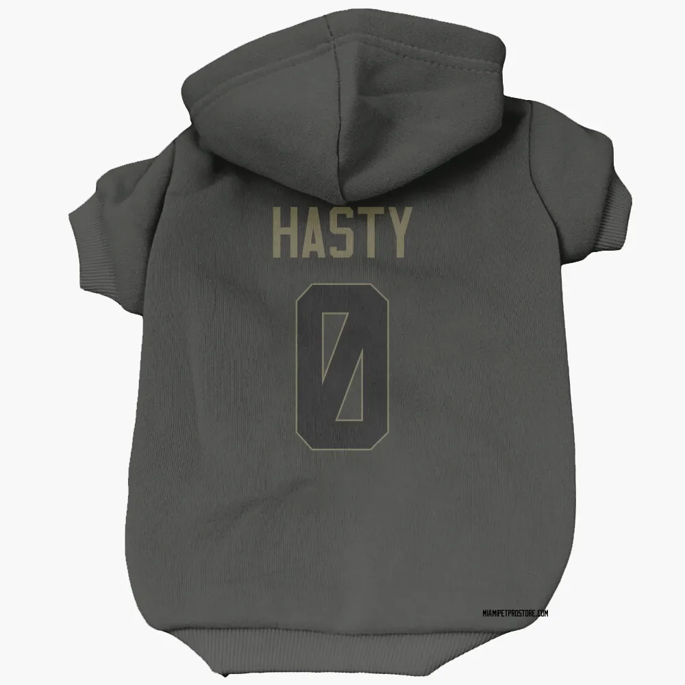 Miami Dolphins JaMycal Hasty Black Service Pet Hoodie for Dog & Cat