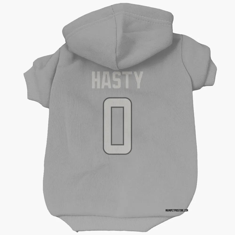 Miami Dolphins JaMycal Hasty Charcoal Pet Hoodie for Dog & Cat