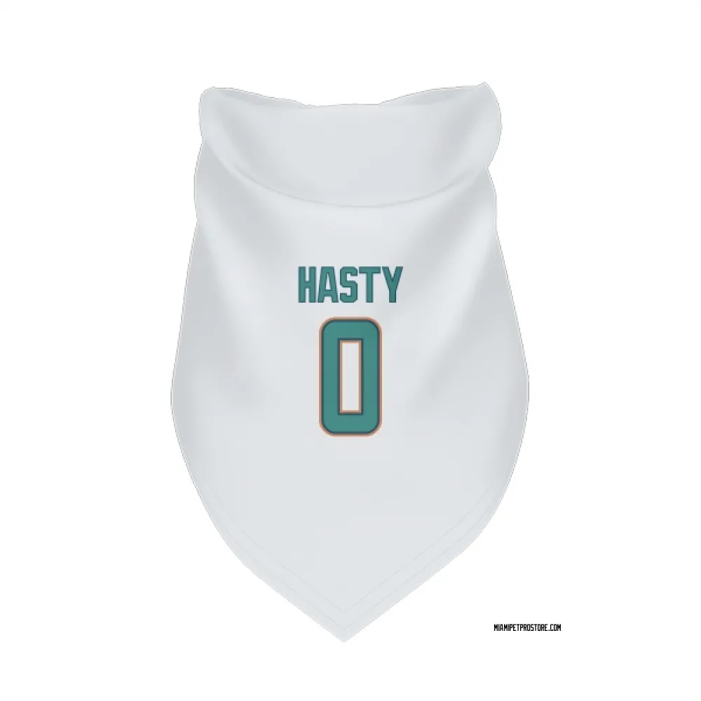 Miami Dolphins JaMycal Hasty White Pet Bandana for Dog & Cat