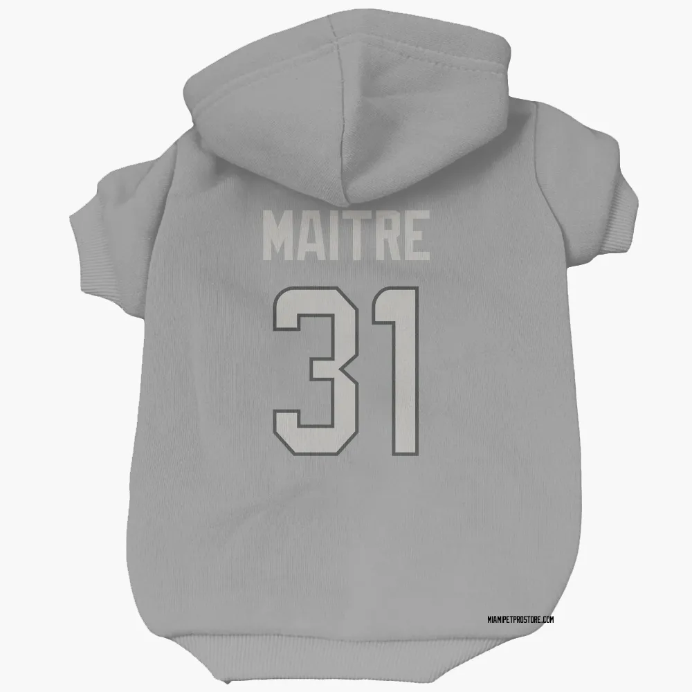 Miami Dolphins Jason Maitre Charcoal Pet Hoodie for Dog & Cat