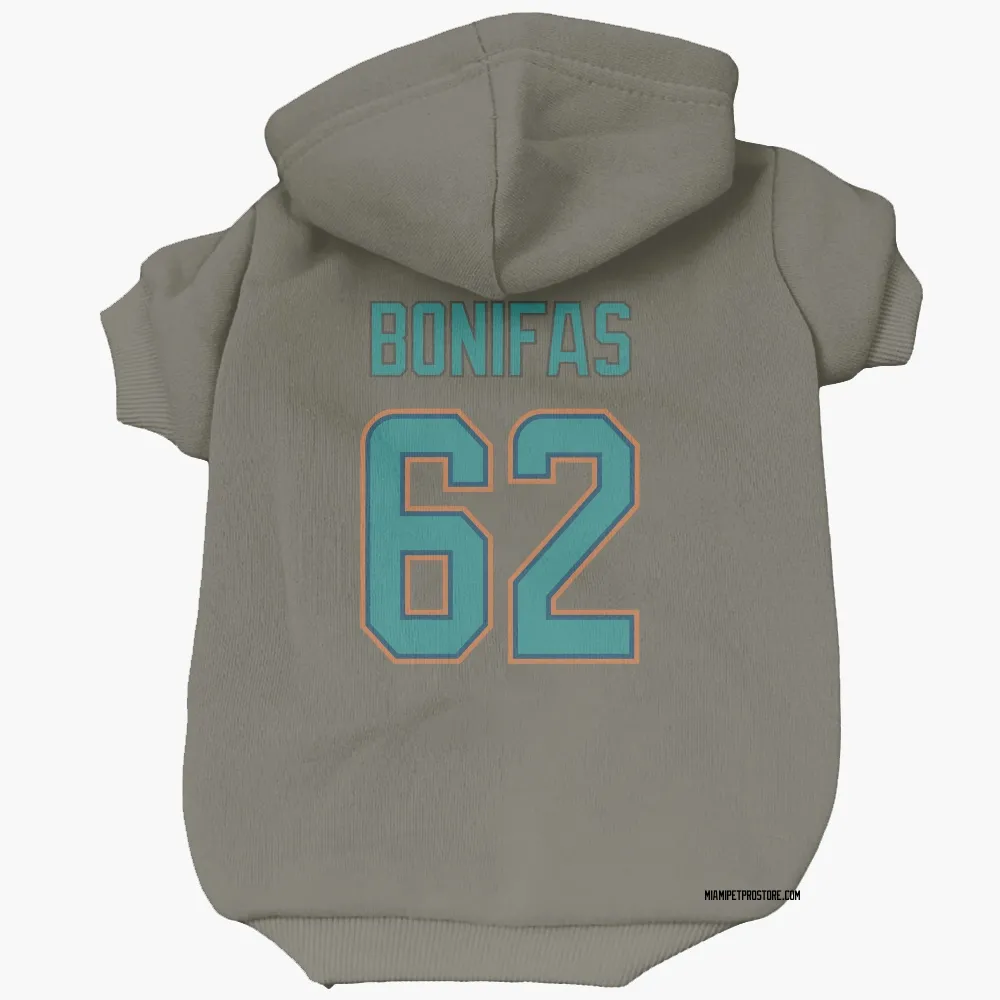 Miami Dolphins Jim Bonifas Olive Pet Hoodie for Dog & Cat