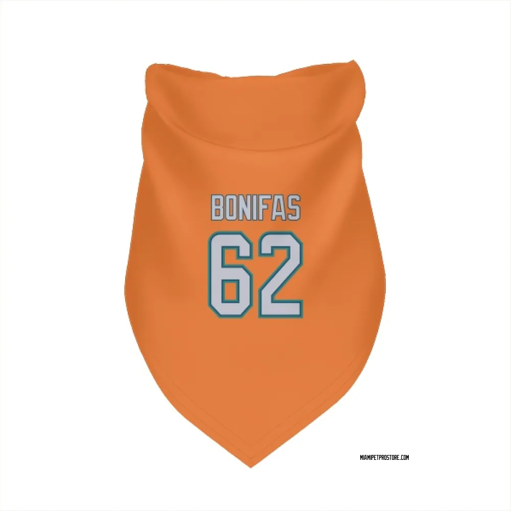 Miami Dolphins Jim Bonifas Orange Pet Bandana for Dog & Cat