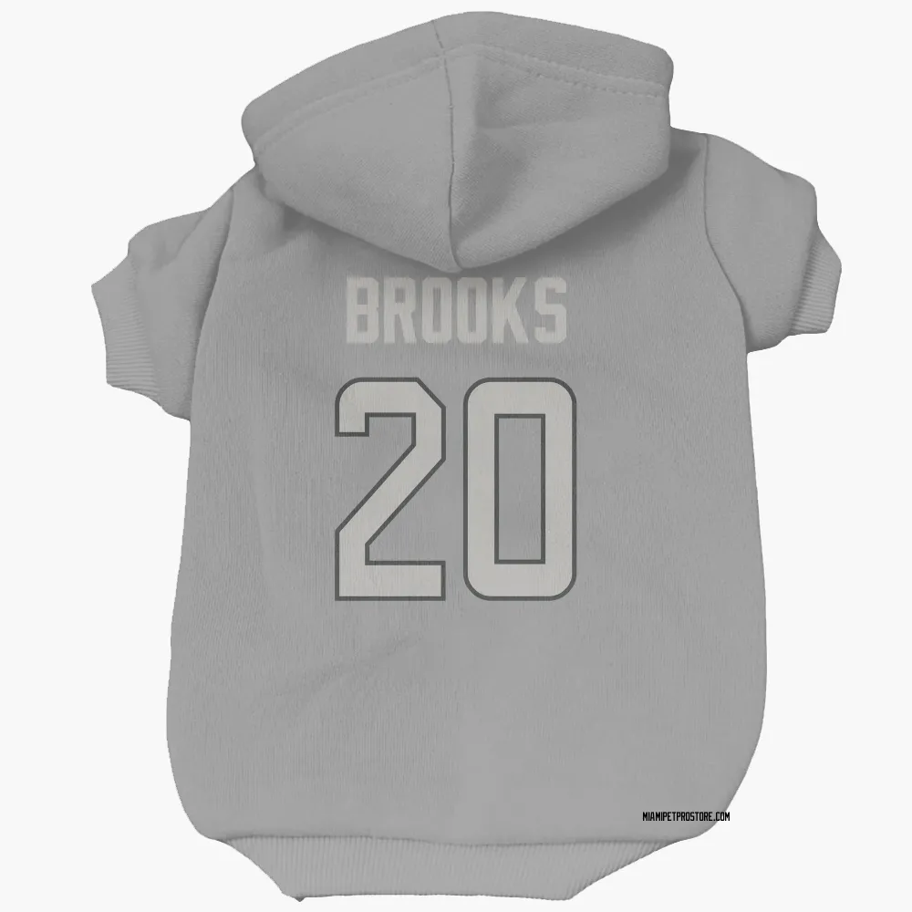 Miami Dolphins Jordyn Brooks Charcoal Pet Hoodie for Dog & Cat