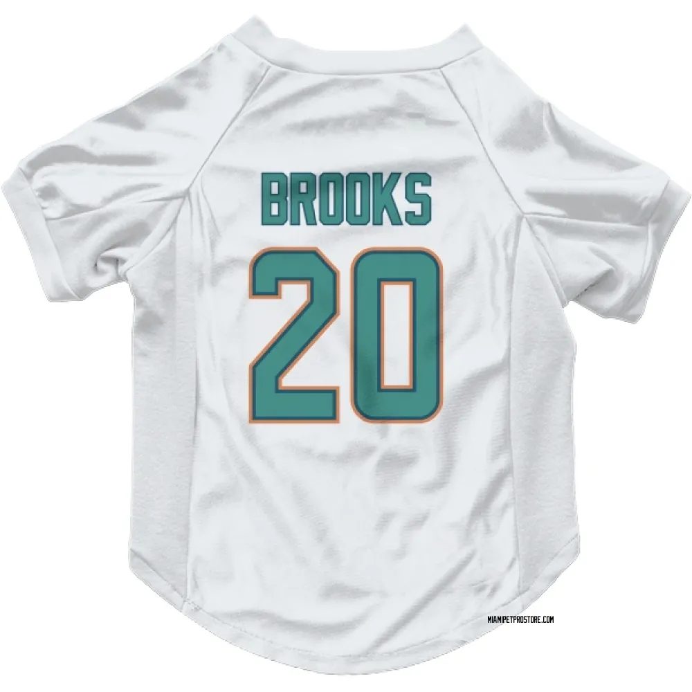 Miami Dolphins Jordyn Brooks White Pet Jersey for Dog & Cat