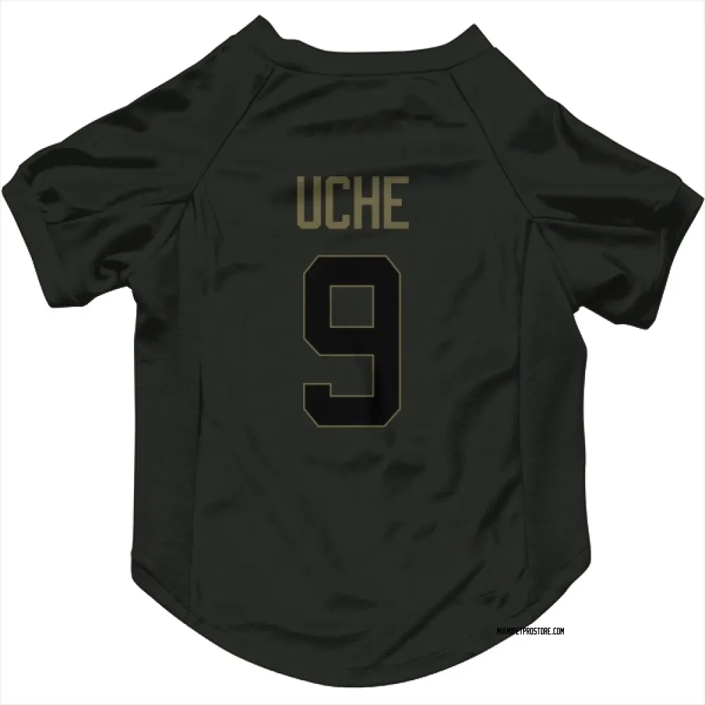 Miami Dolphins Joshua Uche Black Service Pet Jersey for Dog & Cat