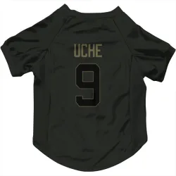 Miami Dolphins Joshua Uche Black Service Pet Jersey for Dog & Cat