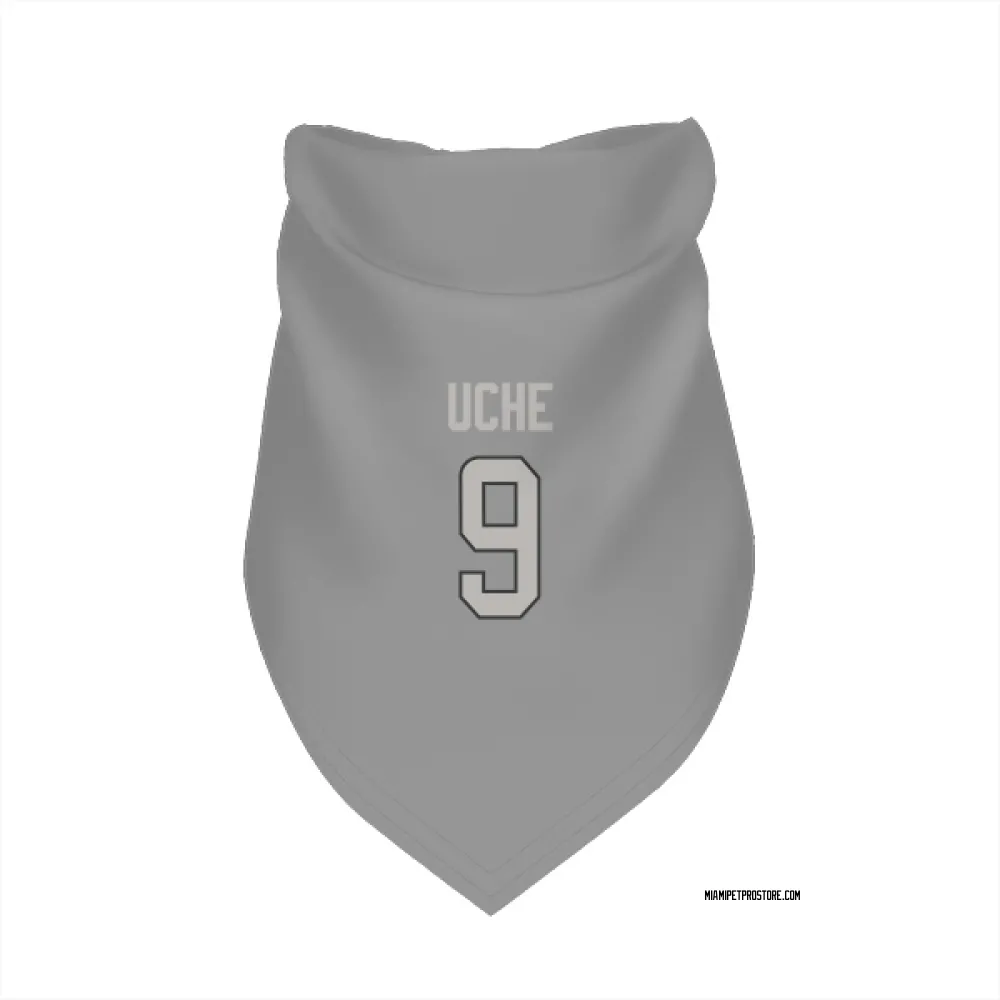 Miami Dolphins Joshua Uche Charcoal Pet Bandana for Dog & Cat