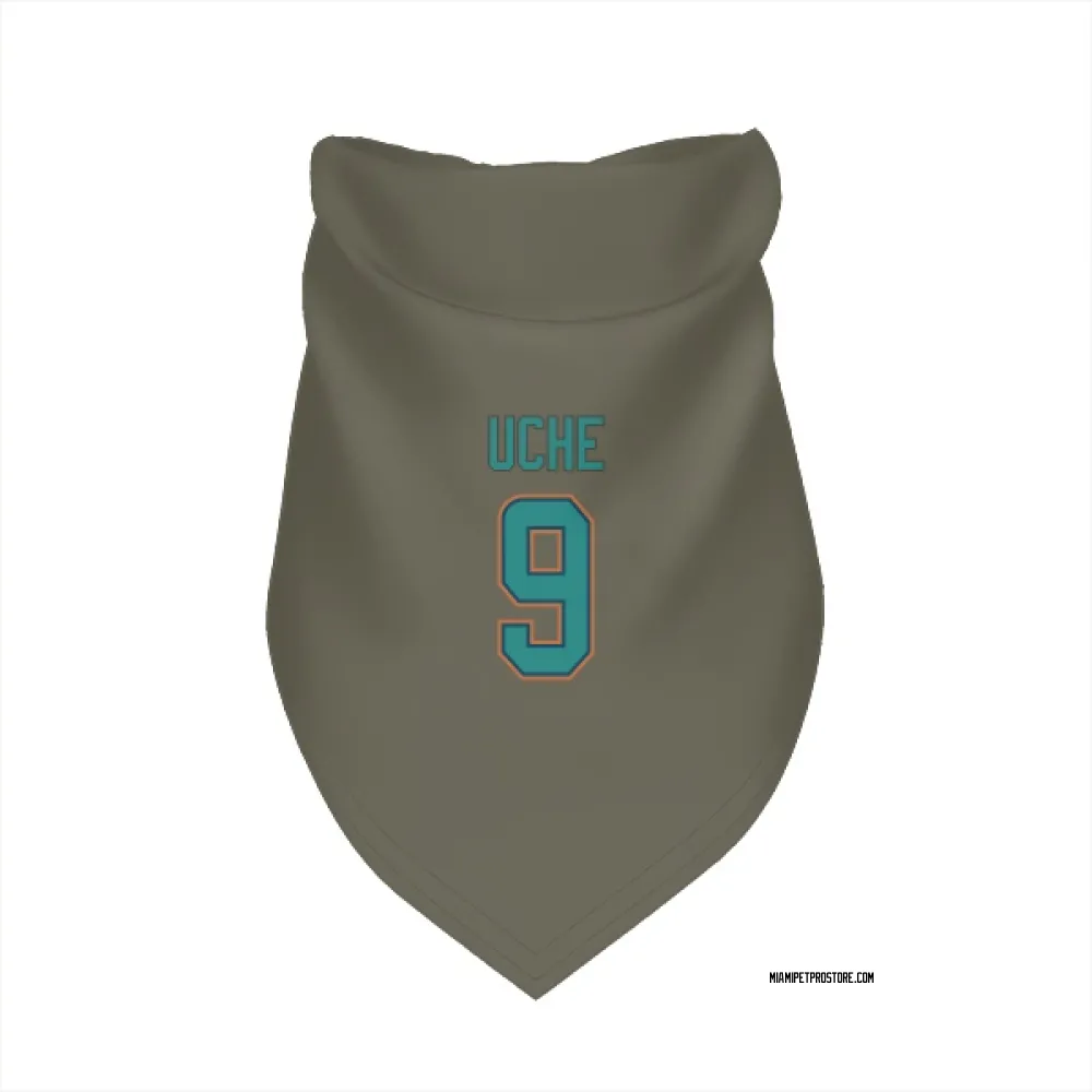 Miami Dolphins Joshua Uche Olive Pet Bandana for Dog & Cat
