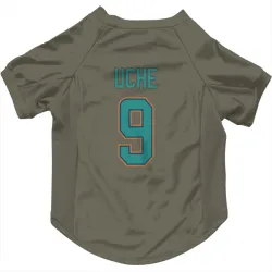 Miami Dolphins Joshua Uche Olive Pet Jersey for Dog & Cat