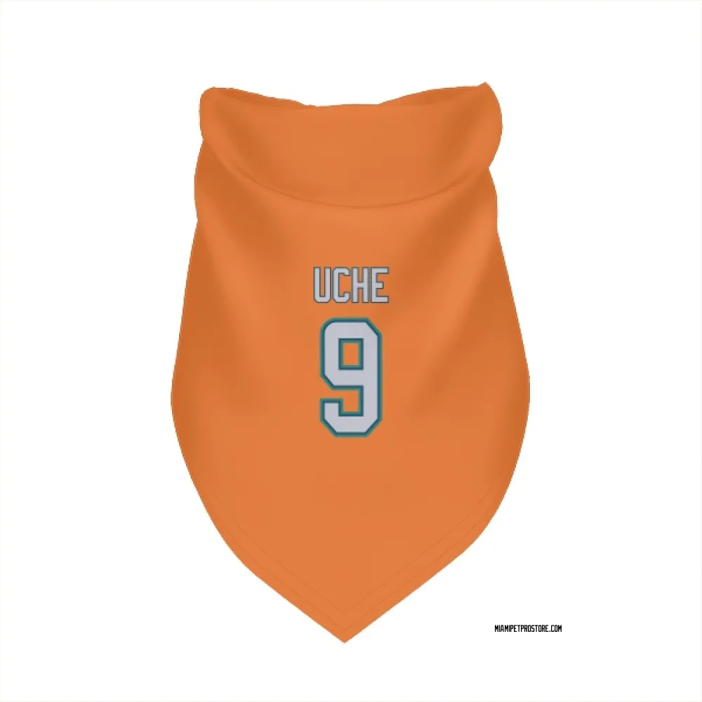 Miami Dolphins Joshua Uche Orange Pet Bandana for Dog & Cat