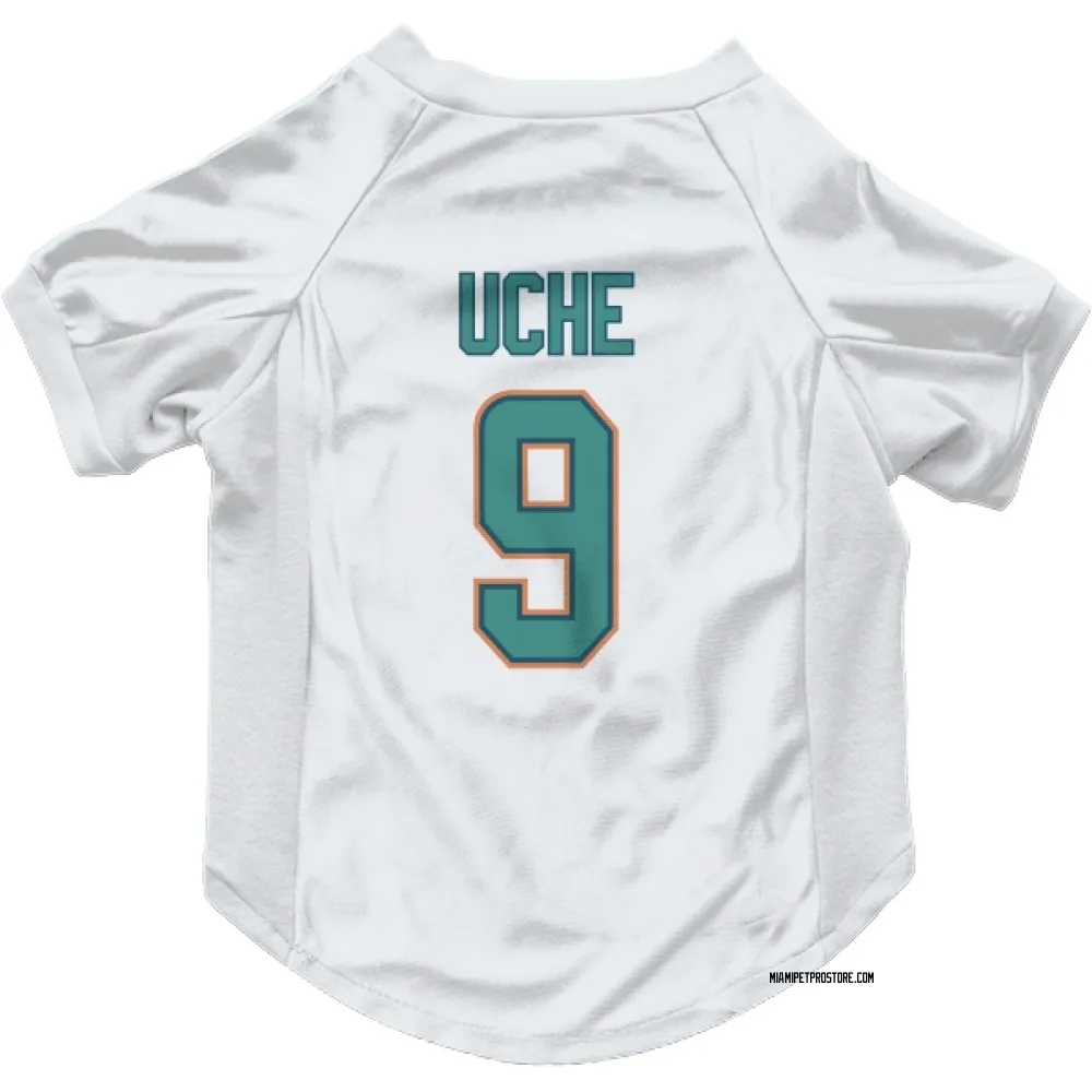 Miami Dolphins Joshua Uche White Pet Jersey for Dog & Cat