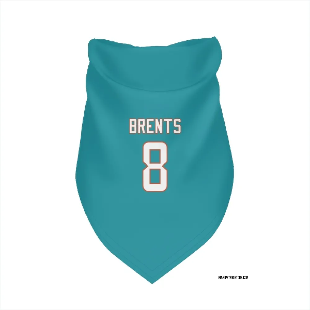 Miami Dolphins JuJu Brents Aqua Pet Bandana for Dog & Cat