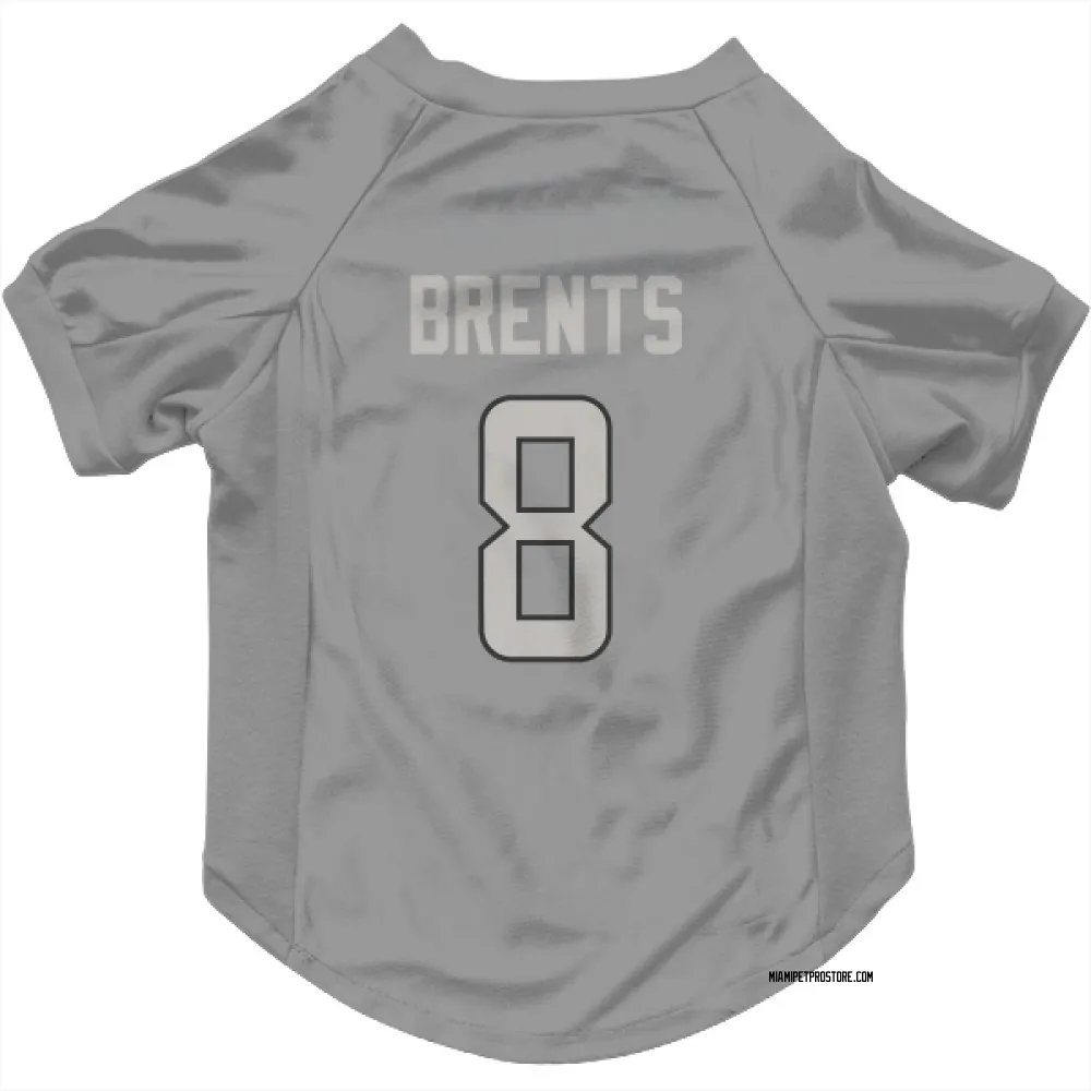 Miami Dolphins JuJu Brents Charcoal Pet Jersey for Dog & Cat