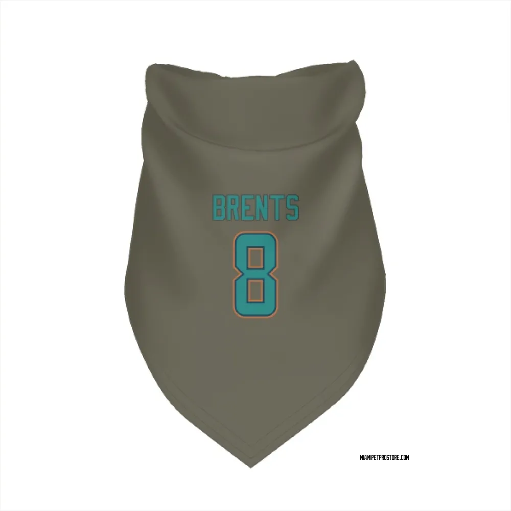 Miami Dolphins JuJu Brents Olive Pet Bandana for Dog & Cat