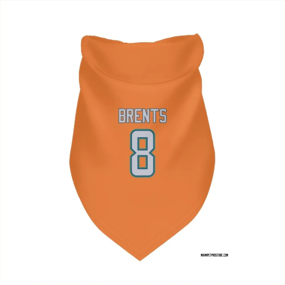 Miami Dolphins JuJu Brents Orange Pet Bandana for Dog & Cat