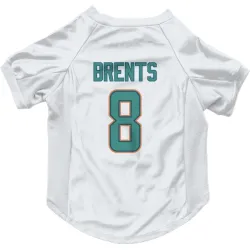 Miami Dolphins JuJu Brents White Pet Jersey for Dog & Cat