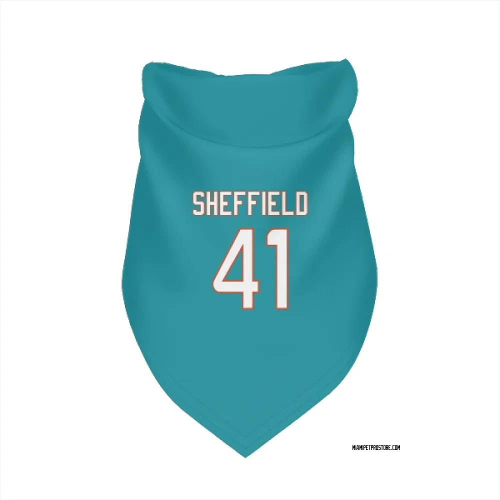 Miami Dolphins Kendall Sheffield Aqua Pet Bandana for Dog & Cat