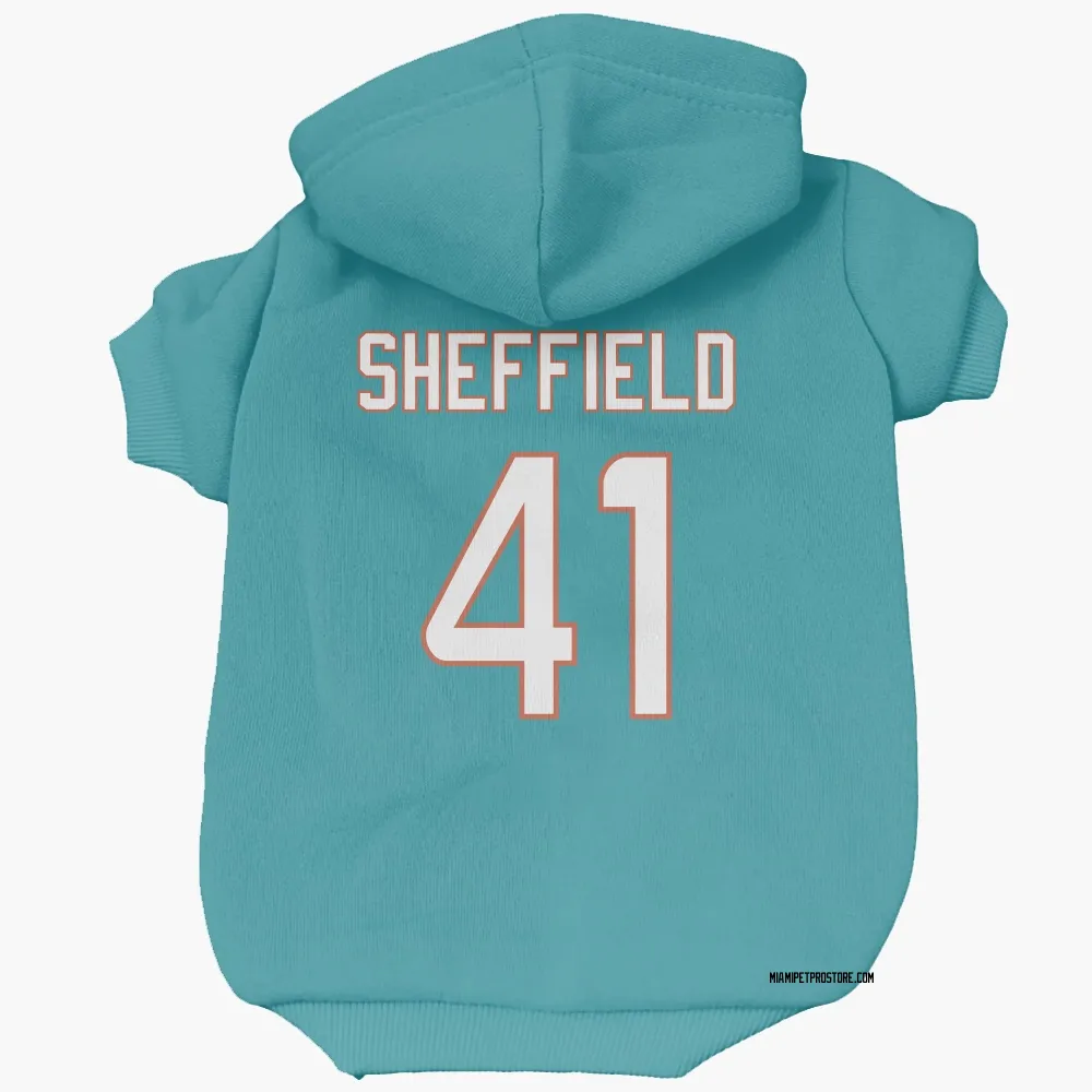 Miami Dolphins Kendall Sheffield Aqua Pet Hoodie for Dog & Cat