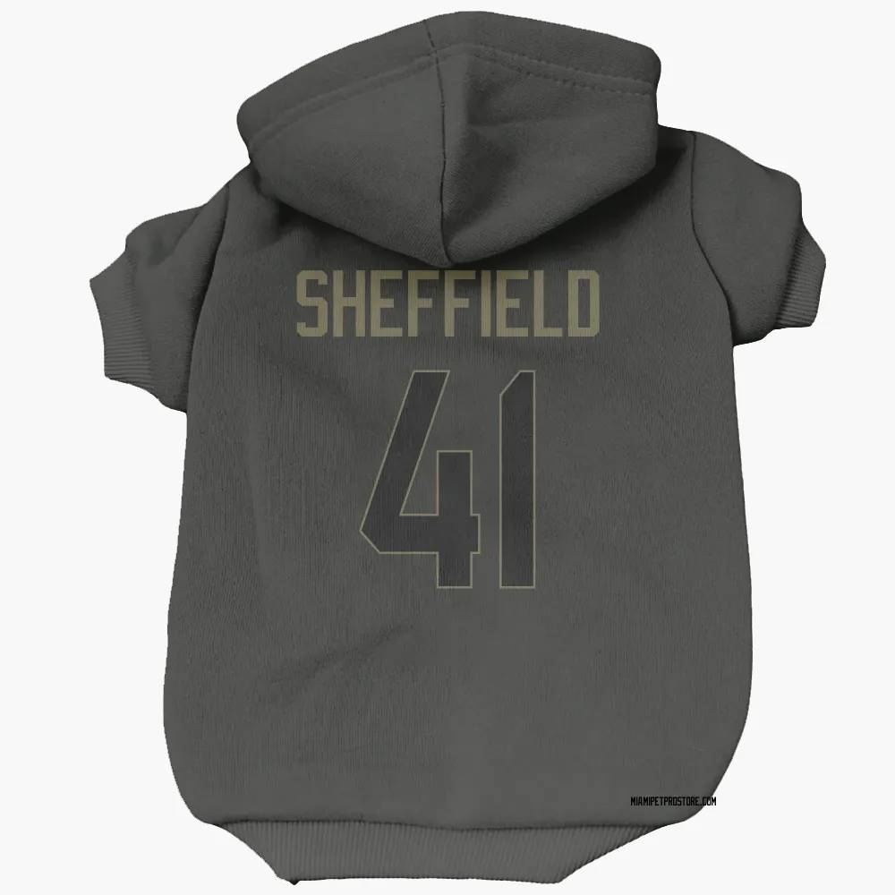 Miami Dolphins Kendall Sheffield Black Service Pet Hoodie for Dog & Cat
