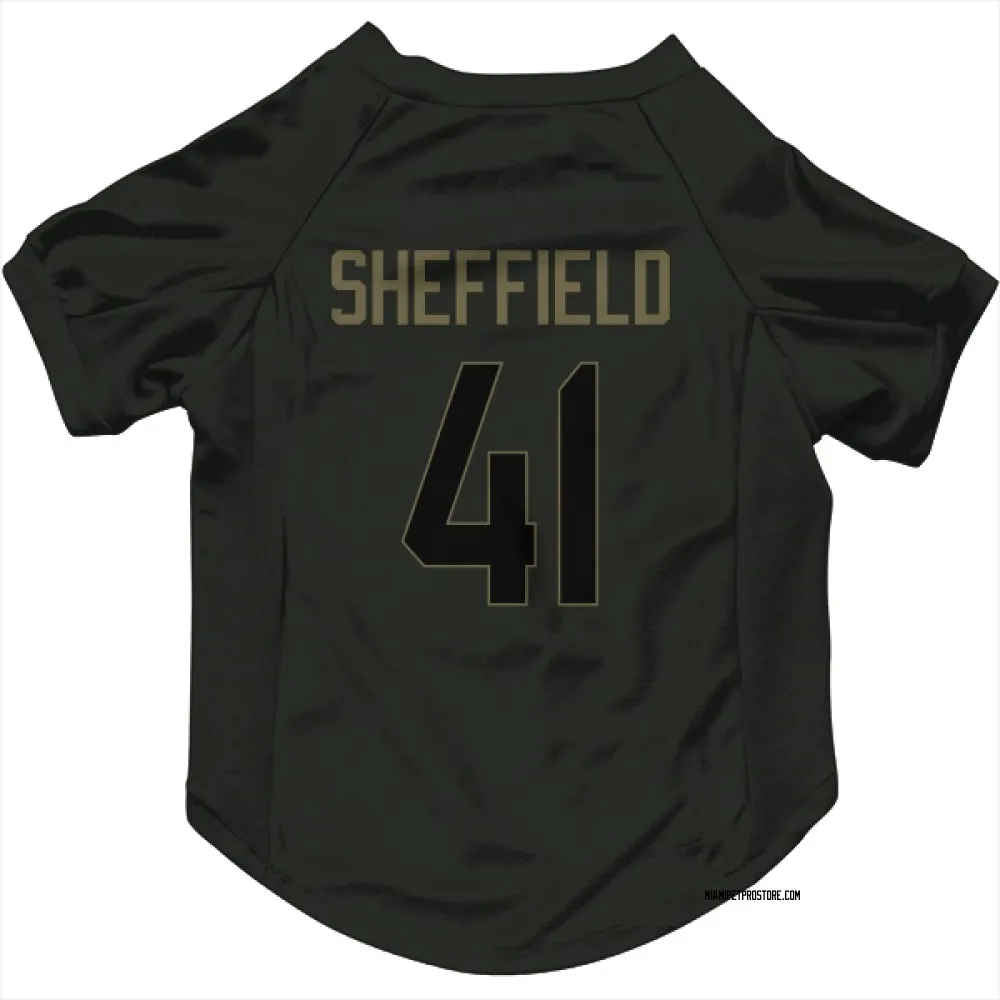 Miami Dolphins Kendall Sheffield Black Service Pet Jersey for Dog & Cat