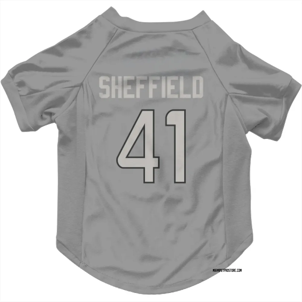 Miami Dolphins Kendall Sheffield Charcoal Pet Jersey for Dog & Cat