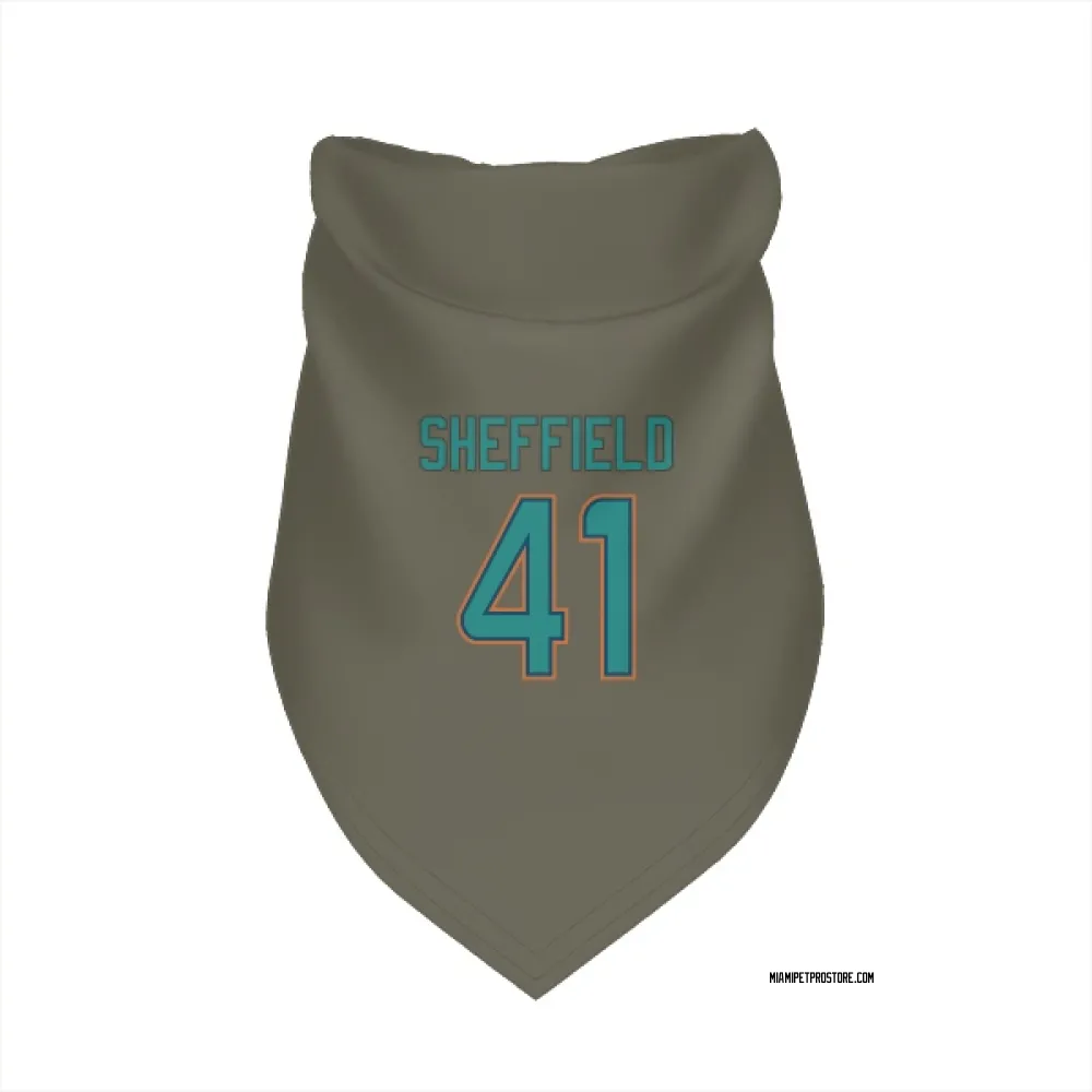 Miami Dolphins Kendall Sheffield Olive Pet Bandana for Dog & Cat