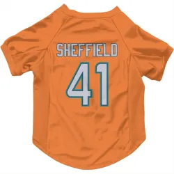 Miami Dolphins Kendall Sheffield Orange Pet Jersey for Dog & Cat
