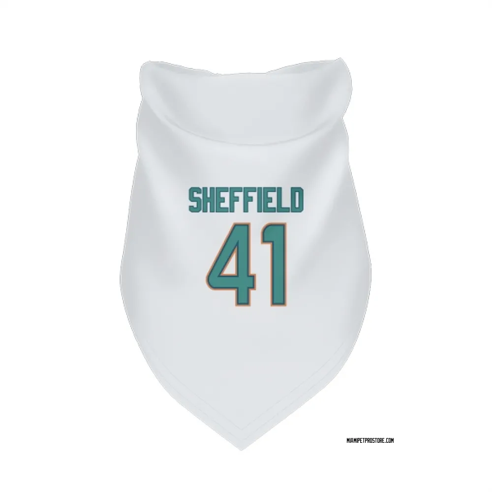 Miami Dolphins Kendall Sheffield White Pet Bandana for Dog & Cat