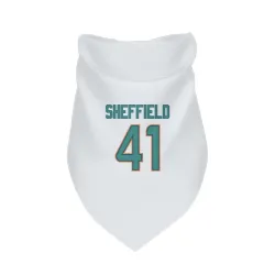 Miami Dolphins Kendall Sheffield White Pet Bandana for Dog & Cat