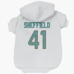 Miami Dolphins Kendall Sheffield White Pet Hoodie for Dog & Cat