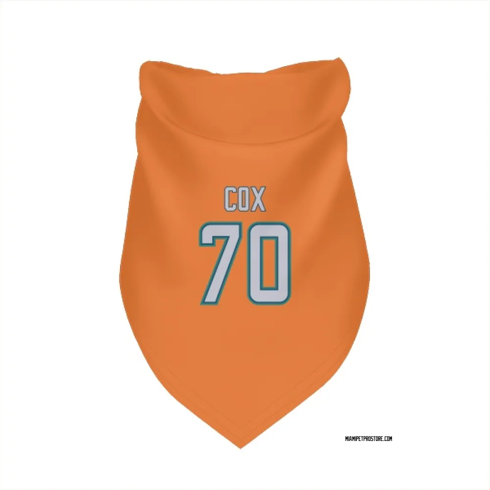 Miami Dolphins Marques Cox Orange Pet Bandana for Dog & Cat
