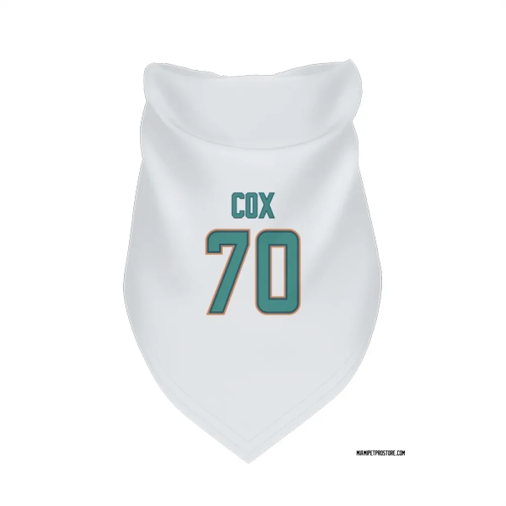 Miami Dolphins Marques Cox White Pet Bandana for Dog & Cat