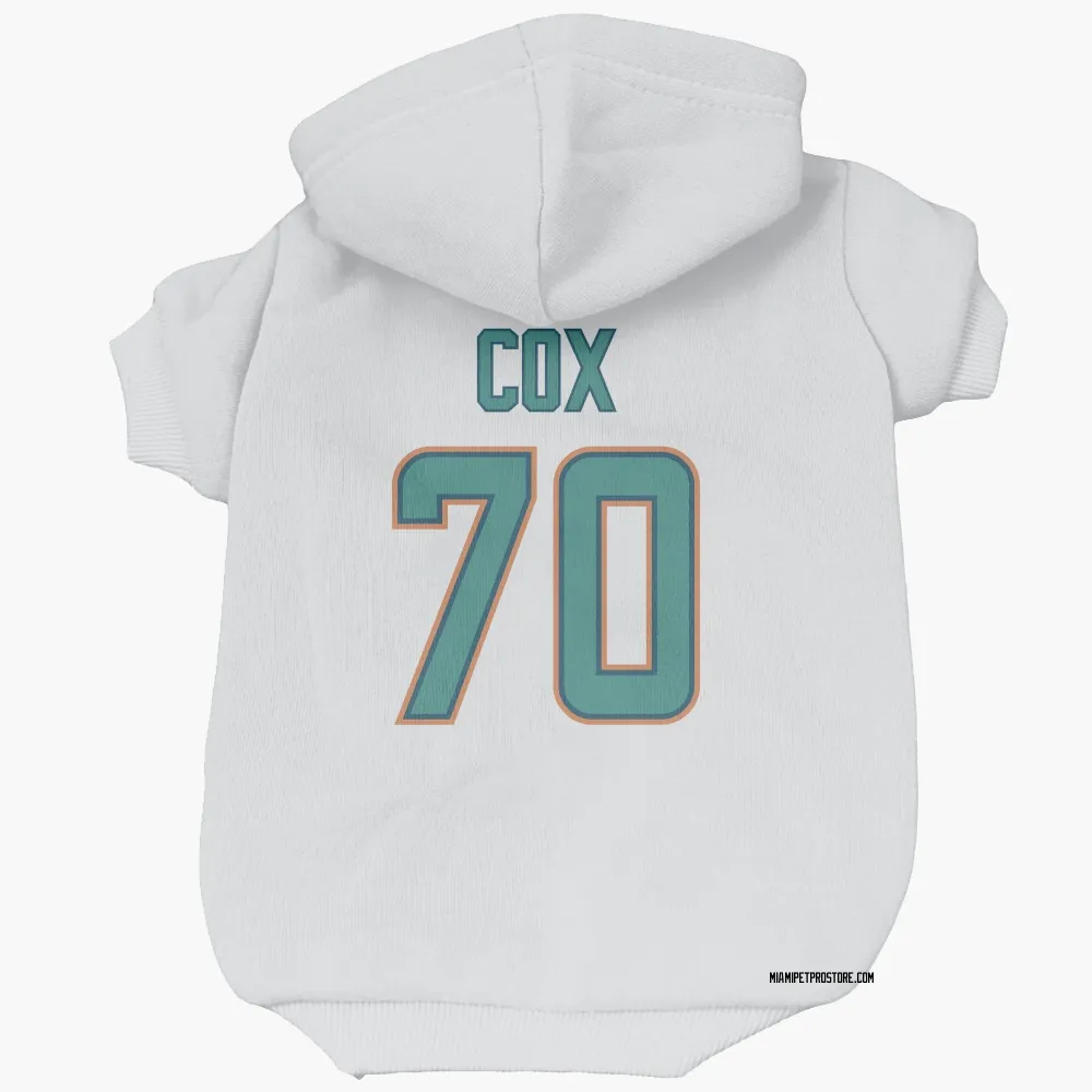 Miami Dolphins Marques Cox White Pet Hoodie for Dog & Cat