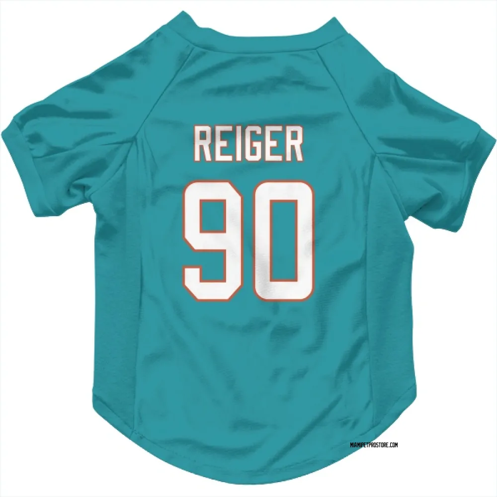 Miami Dolphins Mason Reiger Aqua Pet Jersey for Dog & Cat