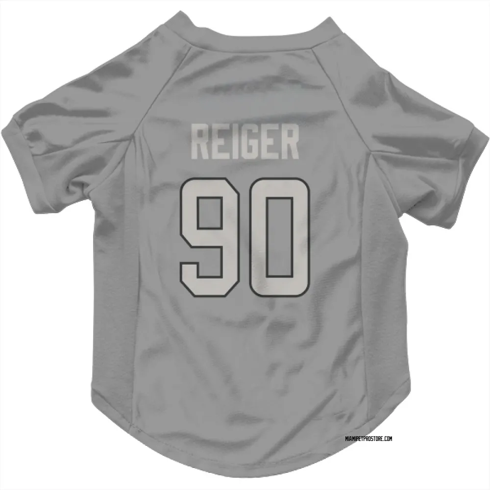 Miami Dolphins Mason Reiger Charcoal Pet Jersey for Dog & Cat
