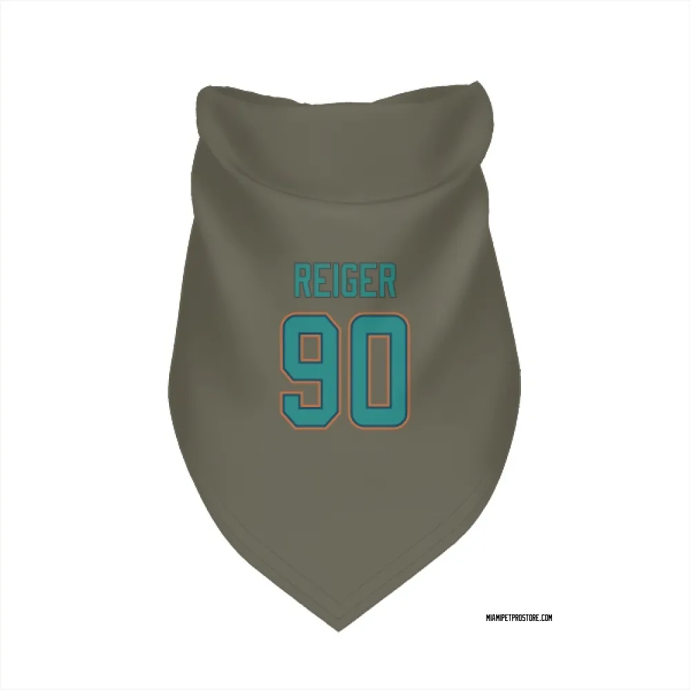 Miami Dolphins Mason Reiger Olive Pet Bandana for Dog & Cat