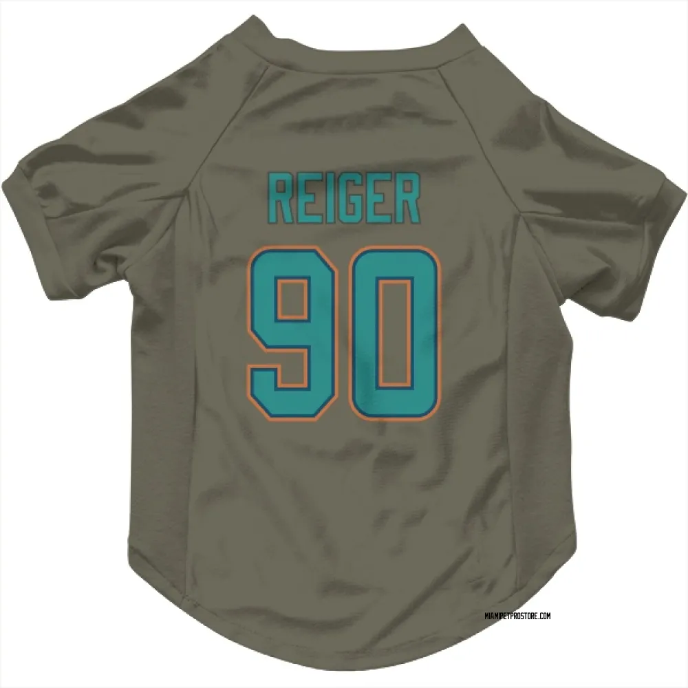 Miami Dolphins Mason Reiger Olive Pet Jersey for Dog & Cat