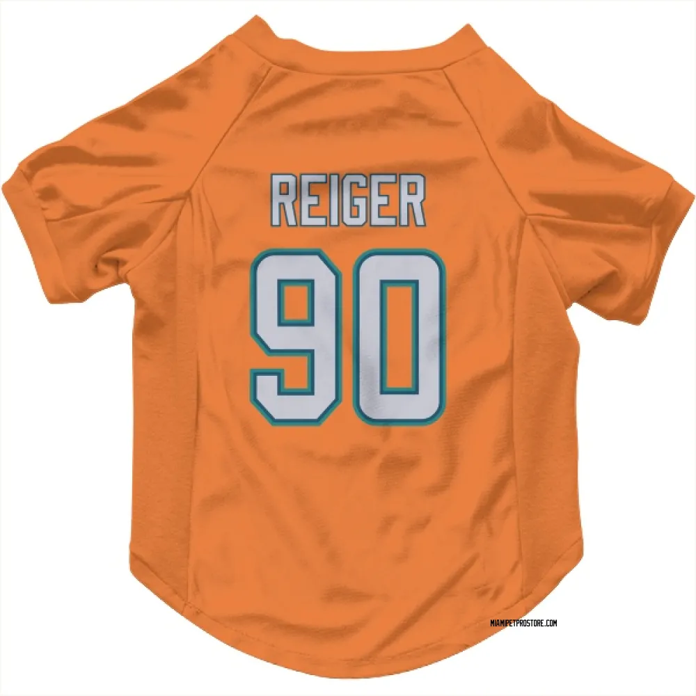 Miami Dolphins Mason Reiger Orange Pet Jersey for Dog & Cat