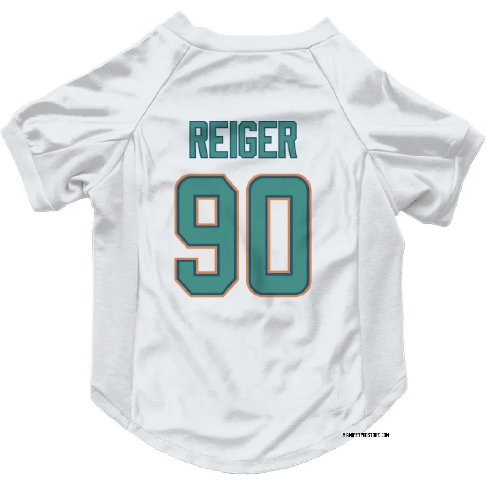 Miami Dolphins Mason Reiger White Pet Jersey for Dog & Cat