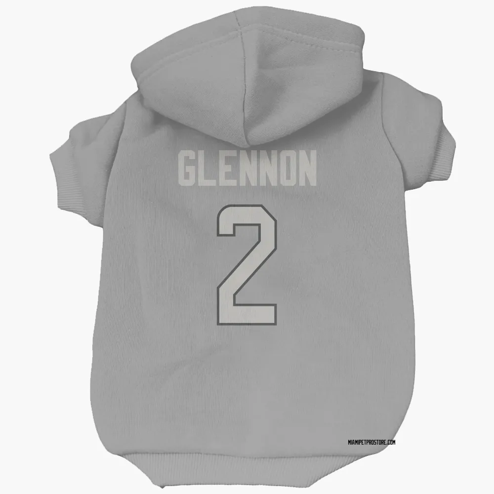 Miami Dolphins Mike Glennon Charcoal Pet Hoodie for Dog & Cat