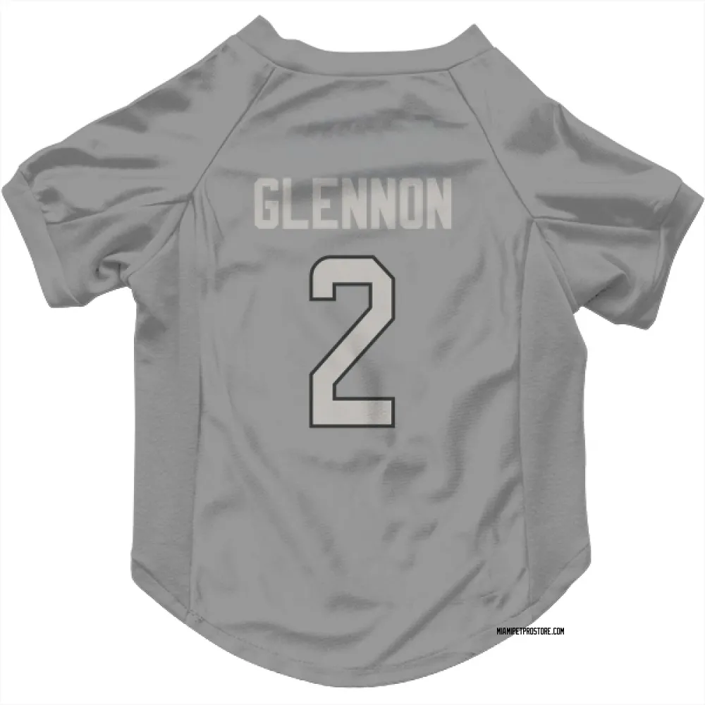 Miami Dolphins Mike Glennon Charcoal Pet Jersey for Dog & Cat