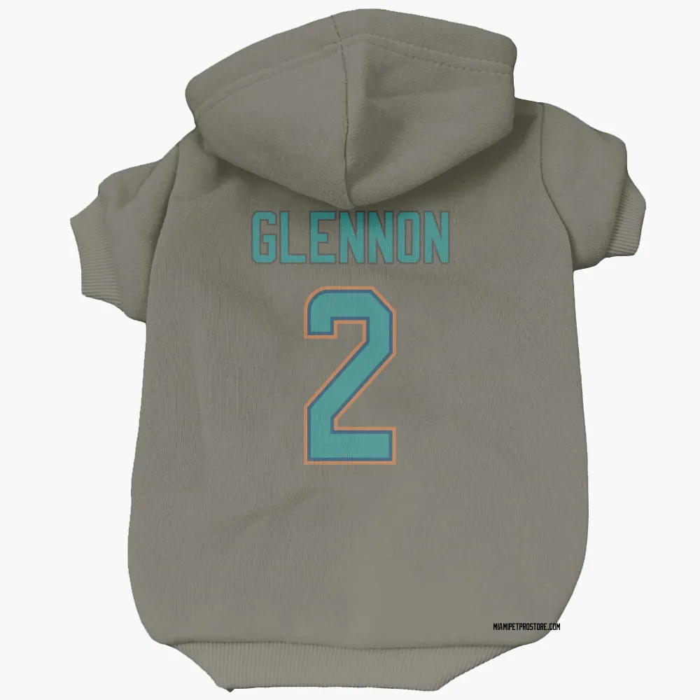 Miami Dolphins Mike Glennon Olive Pet Hoodie for Dog & Cat