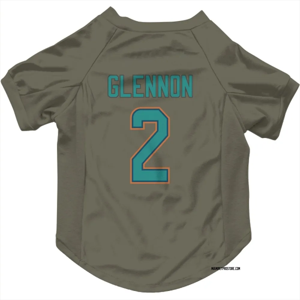 Miami Dolphins Mike Glennon Olive Pet Jersey for Dog & Cat